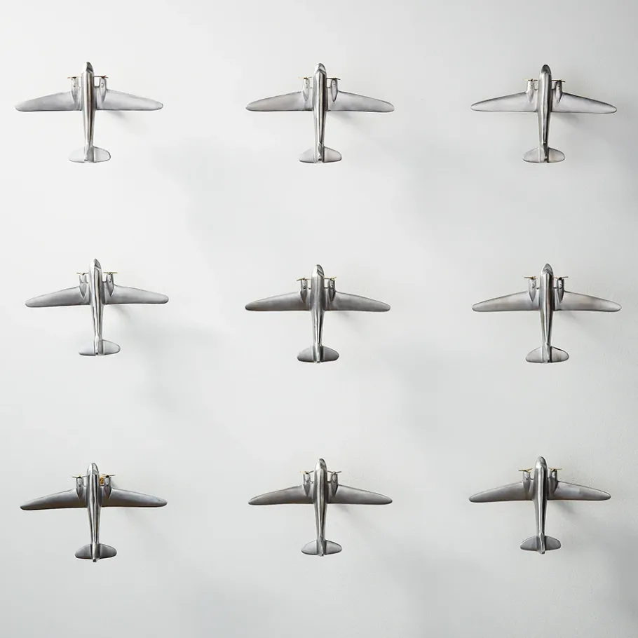 Pendulux Wall Decor|Bomber Formation Aluminum Set Of 3