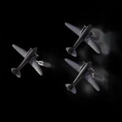 Pendulux Wall Decor|Bomber Formation Black Set Of 3