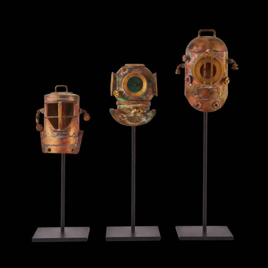 Pendulux Decor|Diver Helmets Replica (Set Of 3)