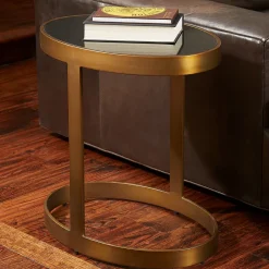 Pendulux Tables|Ellipse Accent Table Antique Gold
