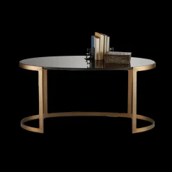 Pendulux Tables|Ellipse Writing Desk Antique Gold