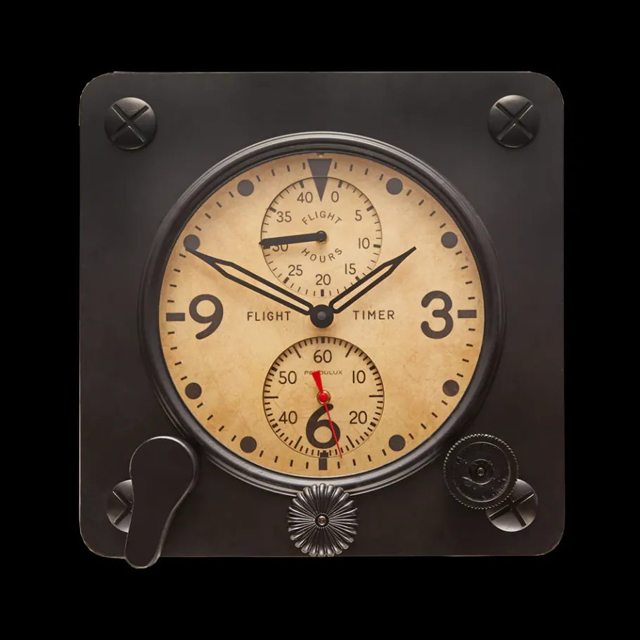 Pendulux Wall Clocks|Flight Timer Wall Clock Black