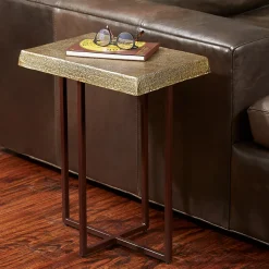 Pendulux Tables|Hemp Accent Table Antique Brass