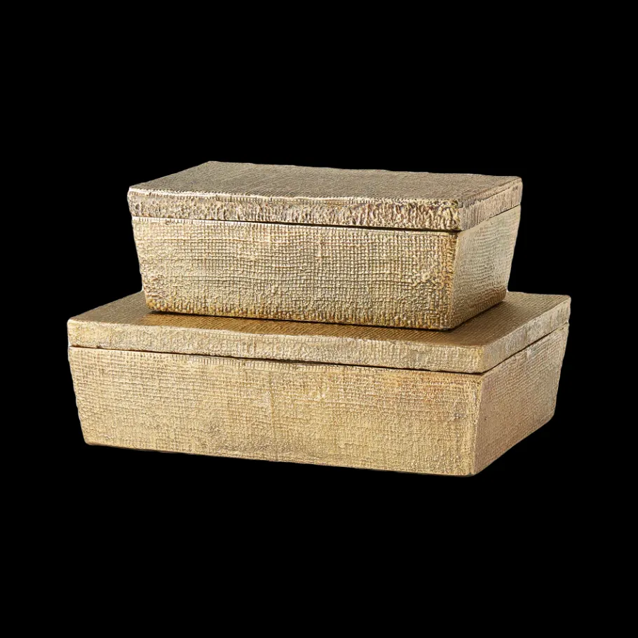 Pendulux Trays/Boxes|Hemp Box Large Antique Brass