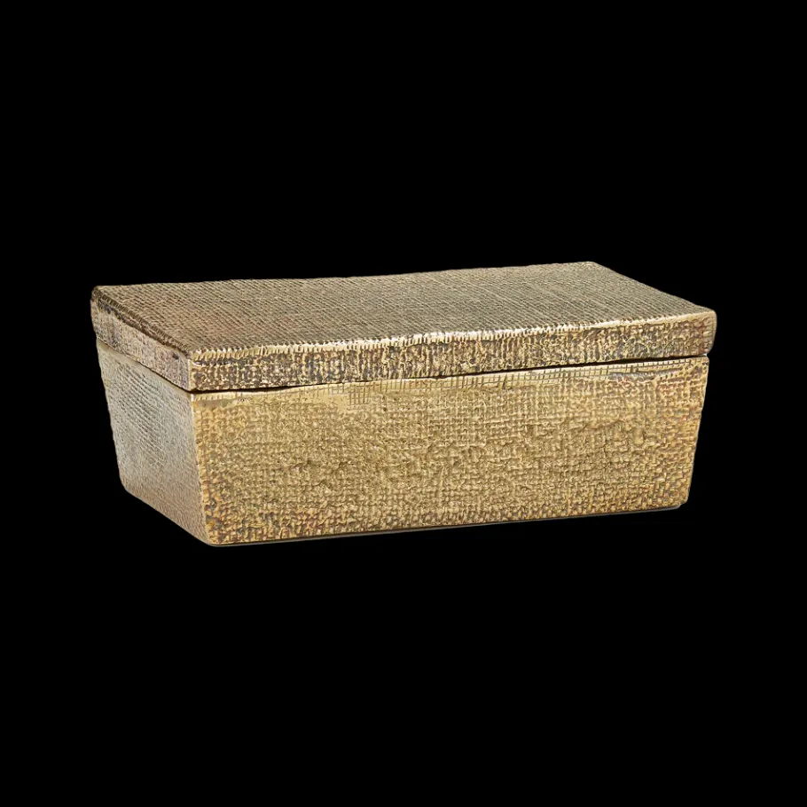 Pendulux Trays/Boxes|Hemp Box Small Antique Brass