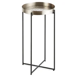 Pendulux Tables|Map Accent Table Antique Nickel