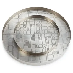 Pendulux Trays/Boxes|Map Tray Small Antique Nickel