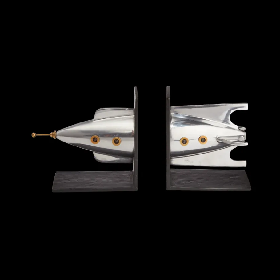 Pendulux Bookends|Rocket Bookends Aluminum