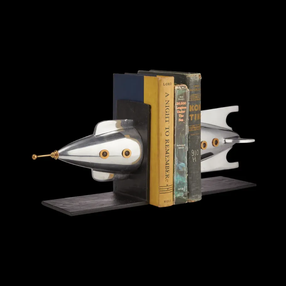 Pendulux Bookends|Rocket Bookends Aluminum