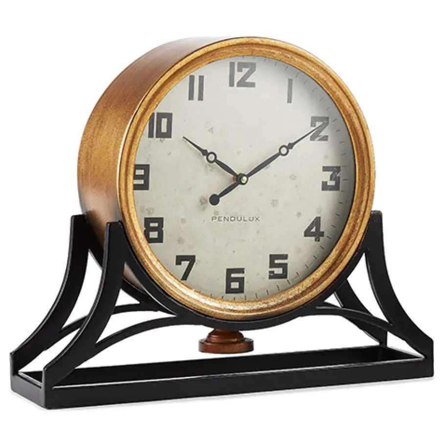 Pendulux Table Clocks|St. Louis Station Clock Gold