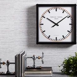 Pendulux Wall Clocks|Tempelhof Terminal Clock Black