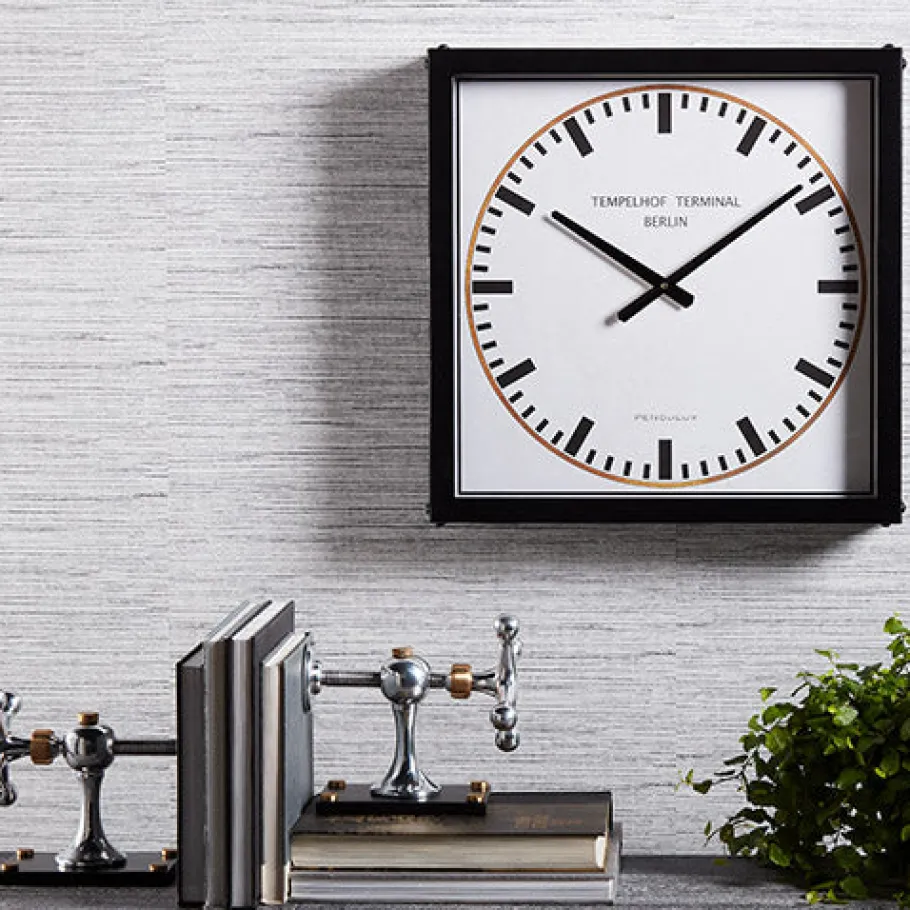 Pendulux Wall Clocks|Tempelhof Terminal Clock Black