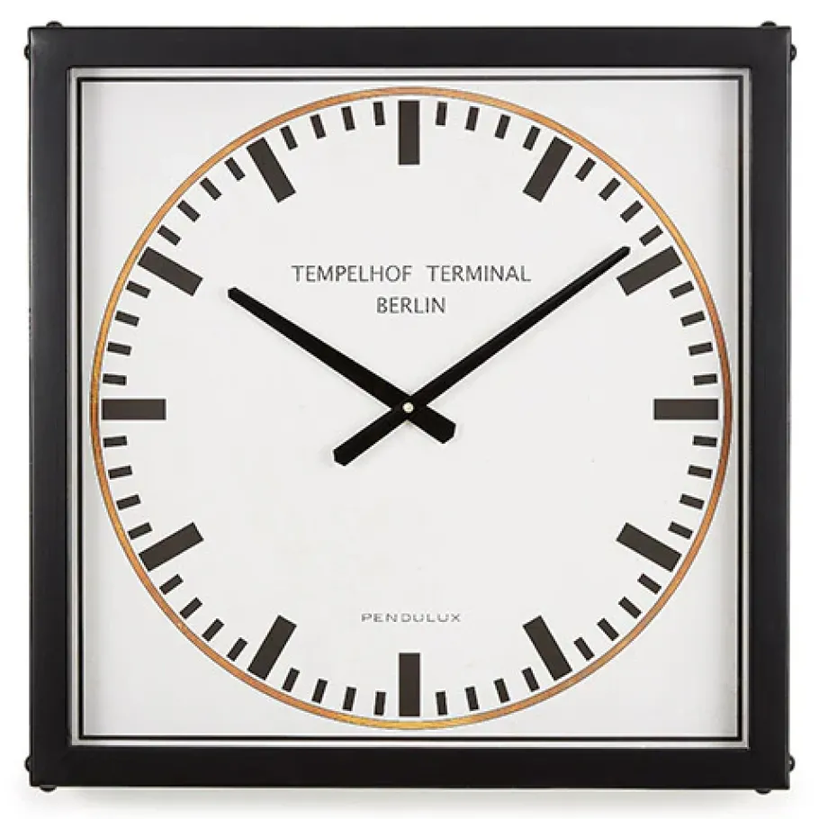 Pendulux Wall Clocks|Tempelhof Terminal Clock Black