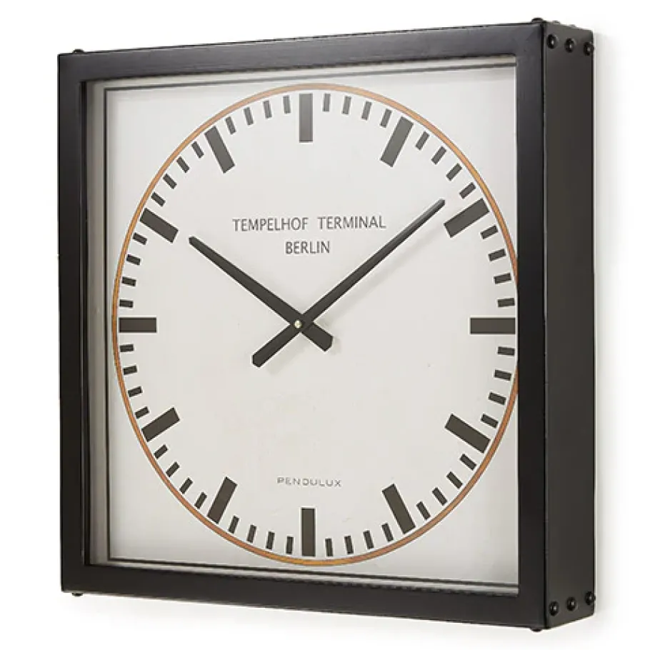 Pendulux Wall Clocks|Tempelhof Terminal Clock Black