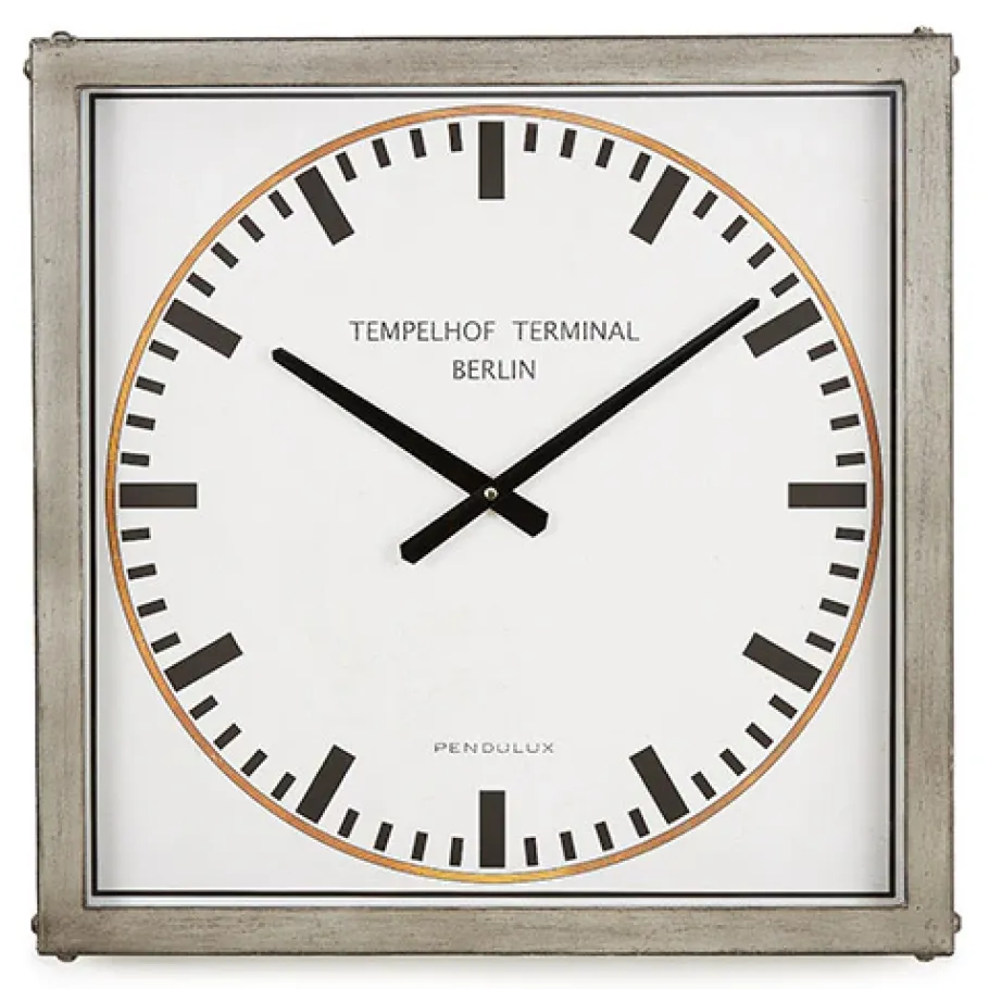 Pendulux Wall Clocks|Tempelhof Terminal Clock Grey