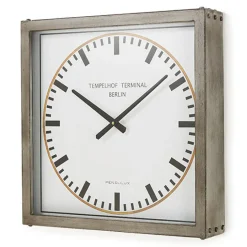 Pendulux Wall Clocks|Tempelhof Terminal Clock Grey