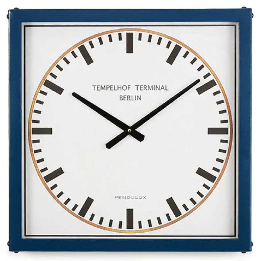 Pendulux Wall Clocks|Tempelhof Terminal Clock Blue