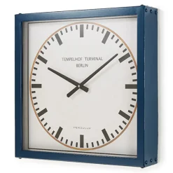 Pendulux Wall Clocks|Tempelhof Terminal Clock Blue